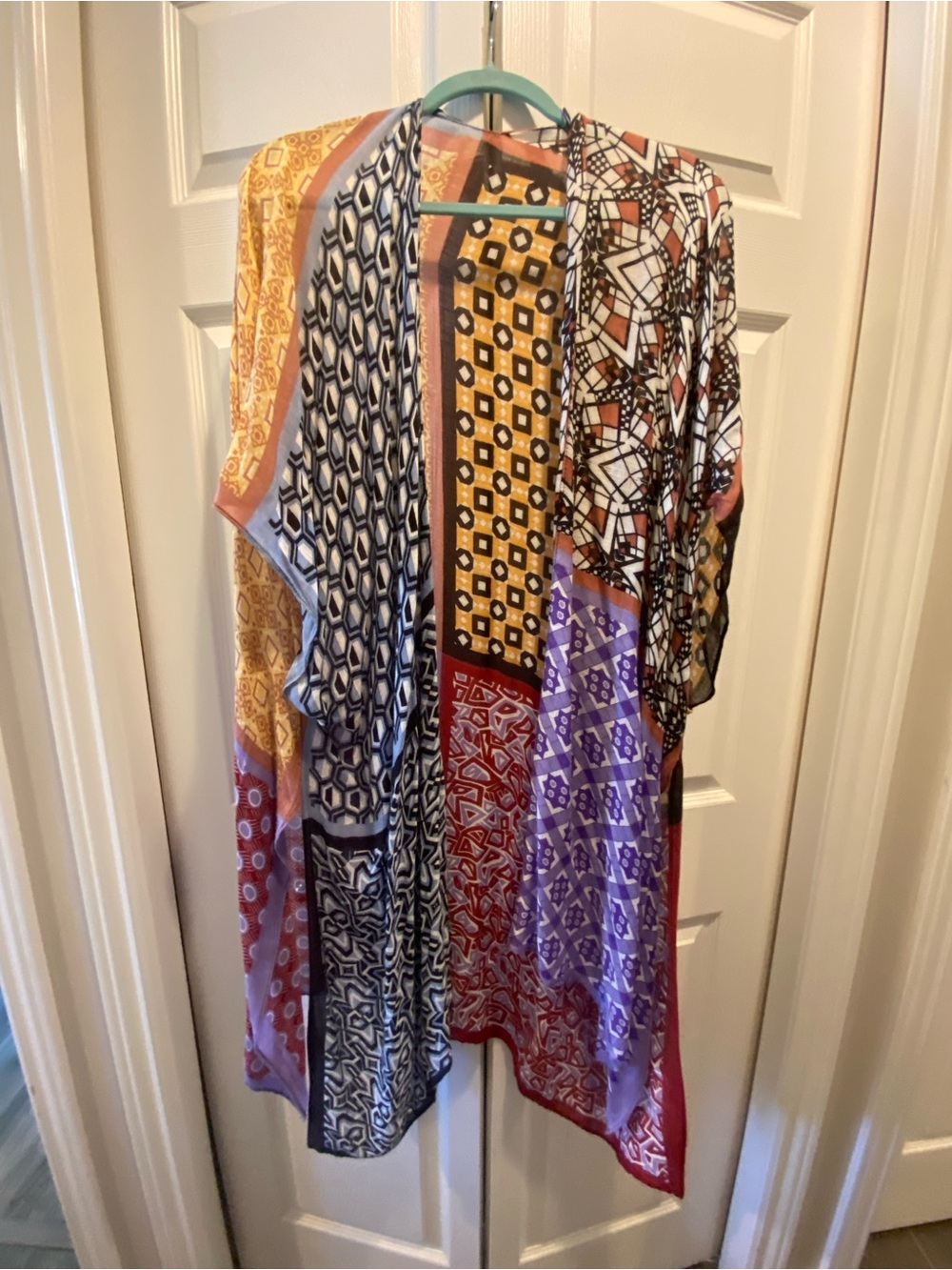 lovestitch Multicolor Geometric Print Kimono